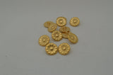 Morning Glory Flower Buttons, Bright Gold Metal Button, 15mm Sunflower, 5/8" Qty 4 to 8, Clothing, Sweater and Yoga Wrap Clasps