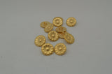 Morning Glory Flower Buttons, Bright Gold Metal Button, 15mm Sunflower, 5/8" Qty 4 to 8, Clothing, Sweater and Yoga Wrap Clasps