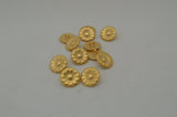 Morning Glory Flower Buttons, Bright Gold Metal Button, 15mm Sunflower, 5/8" Qty 4 to 8, Clothing, Sweater and Yoga Wrap Clasps