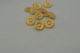 Morning Glory Flower Buttons, Bright Gold Metal Button, 15mm Sunflower, 5/8" Qty 4 to 8, Clothing, Sweater and Yoga Wrap Clasps