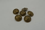 Blossom Buttons, 3/4" Antique Brass Metal Button 20mm, Four Petal Flower Button Qty 4 Clothing Leather Wrap Clasp