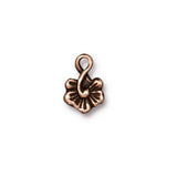 SMALL BLOSSOM Charms, TierraCast Antique Gold, 12mm, Antique Copper or Antique Silver, Flower Drops Qty 4 to 20,  Blossom Collection