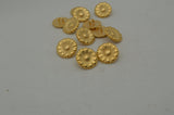 Morning Glory Flower Buttons, Bright Gold Metal Button, 15mm Sunflower, 5/8" Qty 4 to 8, Clothing, Sweater and Yoga Wrap Clasps