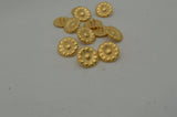 Morning Glory Flower Buttons, Bright Gold Metal Button, 15mm Sunflower, 5/8" Qty 4 to 8, Clothing, Sweater and Yoga Wrap Clasps