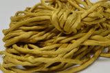 ANTIQUE GOLD Silk Cords, Silk Cording, 3 Yards x 3-4mm Thick, Jewelry Making Cords, Stringing Supplies, Hand Dyed and Hand Sewn, Silk Satin