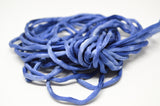 Blue Jean Silk Cords, Blue Silk Cording, Silk Strings 3-4mm x 3 Yards, Hand Dyed Jewelry Making Cords, Craft Supplies, Blue Jean Cords