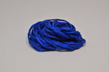 SAPPHIRE Blue Silk Cords, Hand Dyed Hand Sewn Cording, Silk Strings 3-4mm x 3 Yards Bridal Supplies, Jewelry Making Cords, Craft Supplies