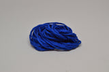 SAPPHIRE Blue Silk Cords, Hand Dyed Hand Sewn Cording, Silk Strings 3-4mm x 3 Yards Bridal Supplies, Jewelry Making Cords, Craft Supplies