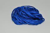 SAPPHIRE Blue Silk Cords, Hand Dyed Hand Sewn Cording, Silk Strings 3-4mm x 3 Yards Bridal Supplies, Jewelry Making Cords, Craft Supplies