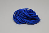 SAPPHIRE Blue Silk Cords, Hand Dyed Hand Sewn Cording, Silk Strings 3-4mm x 3 Yards Bridal Supplies, Jewelry Making Cords, Craft Supplies