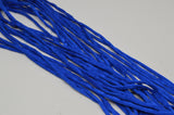 SAPPHIRE Blue Silk Cords, Hand Dyed Hand Sewn Cording, Silk Strings 3-4mm x 3 Yards Bridal Supplies, Jewelry Making Cords, Craft Supplies