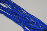 SAPPHIRE Blue Silk Cords, Hand Dyed Hand Sewn Cording, Silk Strings 3-4mm x 3 Yards Bridal Supplies, Jewelry Making Cords, Craft Supplies