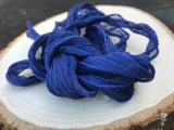 Navy Blue Silk Ribbon Hand Ripped Sheer Silk Hand Dyed 3" Wide x 3 Yards Bows, Raw Edge Wedding Flower Decoration or Invitation Ribbons