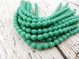 GREEN TURQUOISE 6mm Faceted Round Glass Beads, 6mm, Qty 25 to 50 Fire Polished Beads, Firepolish Blue Green Czech Glass