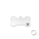 ImpressArt Dog Bone Pet ID Kit, Contains 4 Blanks, Prestamped with Dog Paw w/ Heart, DIY Dog Lover Pet Owner Gift, Metal Stamping Tools