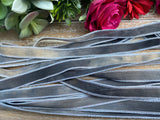 Quiet Beauty Silk Ribbons, Black and Tan Crinkle Silk Ribbon, Hand Dyed  Qty 5, Gray Tan, Bridal Bouquet Trim, Embroidery Ribbon