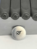 Heart w Arrow Metal Stamp 6mm Valentines Day, Bridal Shower Wedding Stamp, Stamping Supplies, Steel Punch, Bench Tools