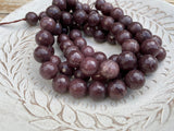 ESPRESSO BEAN 10mm Faceted Round Jade Beads / Strand of Dyed Mountain / soft mocha cocoa coffee brown / Earring Necklace Size