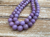 Lavender Jade Faceted Round Beads - Full Strand Dyed Mountain Jade 10mm bead in lovely salt water taffy purple grape - Earring Necklace Size - LakiKaiSupply