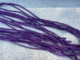 Blue or Purple Silk Cords - 3mm to 4mm hand dyed hand sewn cording - Choose: Baby Blue, Sky, Sapphire, Violet Sunset Beach, Purple OR Grape