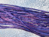 Blue or Purple Silk Cords - 3mm to 4mm hand dyed hand sewn cording - Choose: Baby Blue, Sky, Sapphire, Violet Sunset Beach, Purple OR Grape