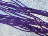 Purple silk cords - 3mm to 4mm hand dyed hand sewn cording - Jewelry Necklace Wrap Bracelets - Handfasting, Kumihimo braiding cord supplies