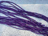 Purple silk cords - 3mm to 4mm hand dyed hand sewn cording - Jewelry Necklace Wrap Bracelets - Handfasting, Kumihimo braiding cord supplies