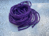 Purple silk cords - 3mm to 4mm hand dyed hand sewn cording - Jewelry Necklace Wrap Bracelets - Handfasting, Kumihimo braiding cord supplies