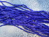 Blue or Purple Silk Cords - 3mm to 4mm hand dyed hand sewn cording - Choose: Baby Blue, Sky, Sapphire, Violet Sunset Beach, Purple OR Grape