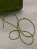 2mm Round Elastic String, Green or Hot Pink, Elastic Cord, Nylon Coated, Face Mask Cording 5 or 10 Yards - LakiKaiSupply