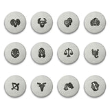 ImpressArt Geometric Zodiac Signature Stamps, 12 Design Stamps 6mm, Rated for Stainless Hand Stamping Tools Complete Set Astrological Signs