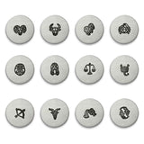 ImpressArt Geometric Zodiac Signature Stamps, 12 Design Stamps 6mm, Rated for Stainless Hand Stamping Tools Complete Set Astrological Signs