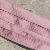 OLD ROSE PINK Silk Ribbons, Qty 5 Craft Ribbon, Jewelry Making Supplies, Hand Dyed Sewn Handmade, Stringing Supplies