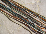 CANYON ECHOES Collection Silk Cords Strings Hand Dyed Hand Sewn Quantity 10 to 100 Strings, Great for Silk Wrap Cords and Kumihimo Braids