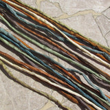 CANYON ECHOES Collection Silk Cords Strings Hand Dyed Hand Sewn Quantity 10 to 100 Strings, Great for Silk Wrap Cords and Kumihimo Braids