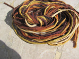 BROWNIES Silk Cords, Brown Silk Strings, 2-3mm, Bulk Qty 10 to 50, Jewelry Cords, Wrap Bracelets, Hand Dyed Hand Sewn