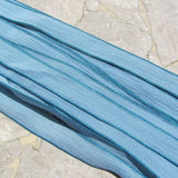 BLUE GRAY GREEN Silk Ribbons,  Hand Dyed Silk Ribbons Handpainted Silk Strings 5 Strands, Great for Bracelet Wraps, Necklace Ties or Crafts