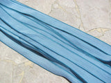 BLUE GRAY GREEN Silk Ribbons,  Hand Dyed Silk Ribbons Handpainted Silk Strings 5 Strands, Great for Bracelet Wraps, Necklace Ties or Crafts