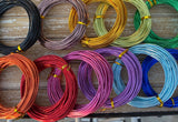 ANODIZED ALUMINUM Round Wire 12 Gauge 30 Feet 2mm Wire Wrapping Jewelry in Black Brown Gold Yellow Green Orange Red Rose Purple or Blue 12ga