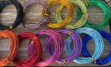 ANODIZED ALUMINUM Round Wire 12 Gauge 30 Feet 2mm Wire Wrapping Jewelry in Black Brown Gold Yellow Green Orange Red Rose Purple or Blue 12ga