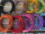 ANODIZED ALUMINUM Round Wire 12 Gauge 30 Feet 2mm Wire Wrapping Jewelry in Black Brown Gold Yellow Green Orange Red Rose Purple or Blue 12ga