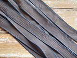 TAUPE Silk Ribbon Hand Dyed Silk Strings Crinkle Silk Ribbon Bulk Wholesale Bracelet Ribbons Qty 5 to 25 Soft Gray Brown Ties for Silk Wraps