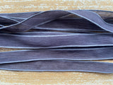 DARK GRAY Silk Ribbons Hand Dyed and Sewn Qty 5 to 25, Grey Silk Wrap Bracelets, JamnGlass Ribbon, Flower Bouquet Trim