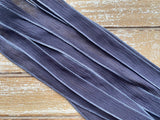 DARK GRAY Silk Ribbons Hand Dyed and Sewn Qty 5 to 25, Grey Silk Wrap Bracelets, JamnGlass Ribbon, Flower Bouquet Trim