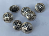 QUATRE FLEUR de Lis Metal Buttons Antique Silver, 5/8” 15mm, Quatre Foil Fleur De Lis Cross Qty 4 Leather Wrap Clasps Petite Clothing Button