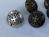 QUATRE FLEUR de Lis Metal Buttons Antique Silver, 5/8” 15mm, Quatre Foil Fleur De Lis Cross Qty 4 Leather Wrap Clasps Petite Clothing Button