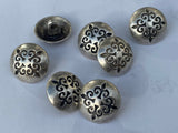 QUATRE FLEUR de Lis Metal Buttons Antique Silver, 5/8” 15mm, Quatre Foil Fleur De Lis Cross Qty 4 Leather Wrap Clasps Petite Clothing Button