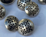 QUATRE FLEUR de Lis Metal Buttons Antique Silver, 5/8” 15mm, Quatre Foil Fleur De Lis Cross Qty 4 Leather Wrap Clasps Petite Clothing Button