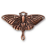 TierraCast Luna Moth Pendant Link /Bulk Listing / Pewter w Finishes in Antique Silver Antique Copper or Antique Gold 39mm Renewal Collection