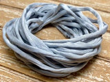 Pearl Gray Silk Cords /Light Pastel Grey Cording 3mm to 4mm x 3 Yards / Hand Dyed Handmade Silk Strings  / Silkwraps Handfasting Cord